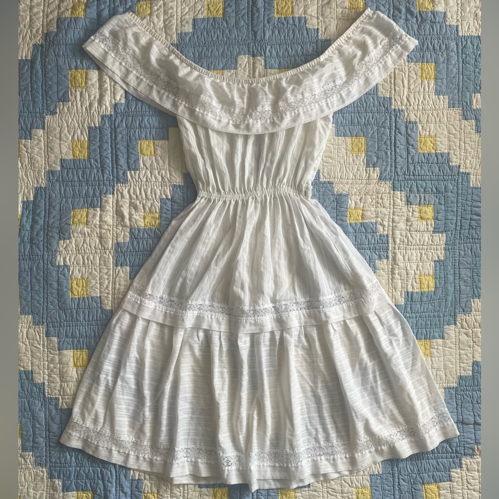 Vintage white off the shoulder dress